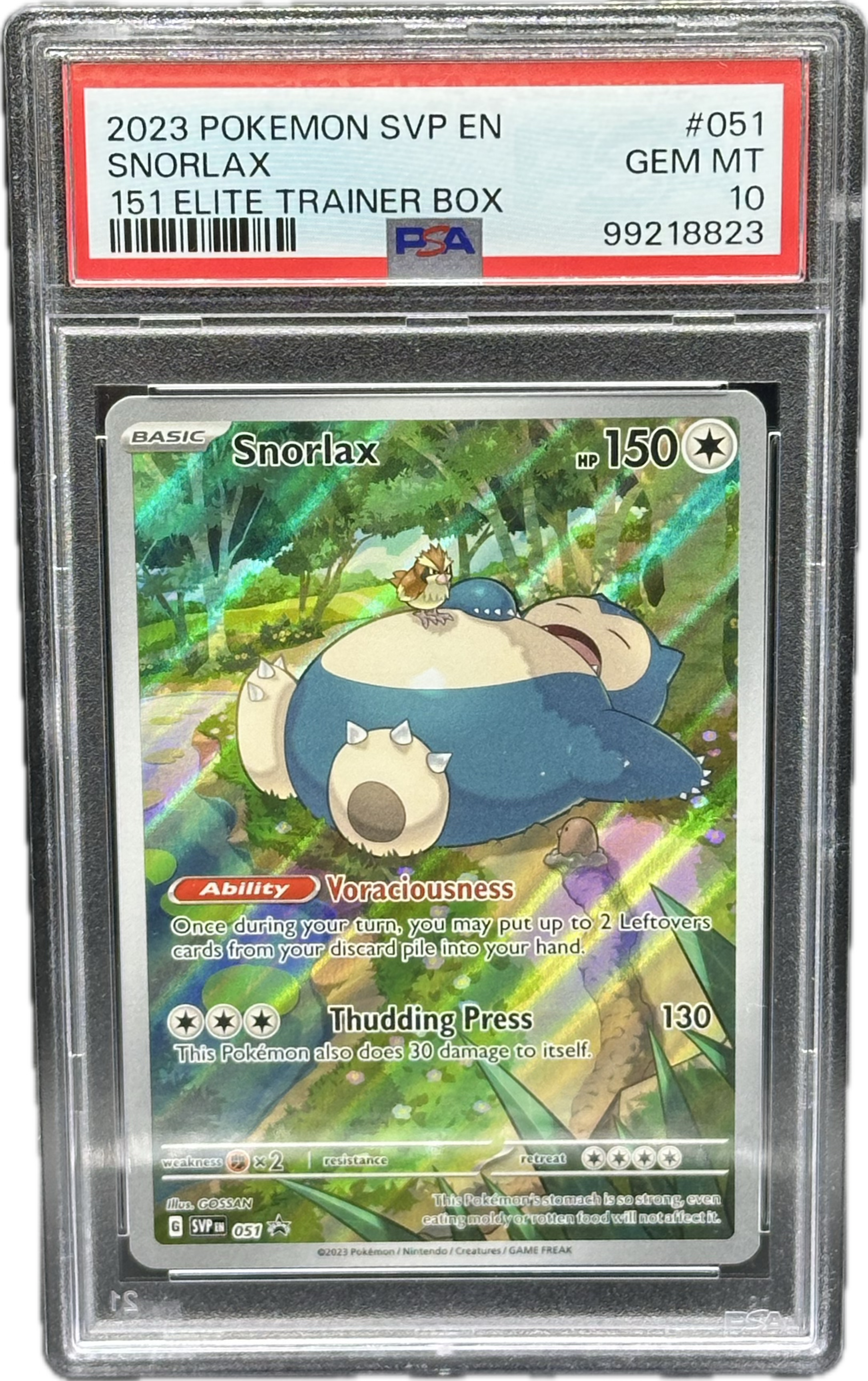 PSA 10 Snorlax SVP #051 – Pokémon 151 Elite Trainer Box Promo